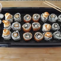 Sushi platter served at Orcas Beach Pub & Grill